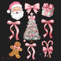 Cute Pink Coquette Christmas  Hat thumb 2