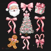 Cute Pink Coquette Christmas  Toddler Hoodie thumb 2