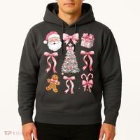 Cute Pink Coquette Christmas  Hoodie thumb 2