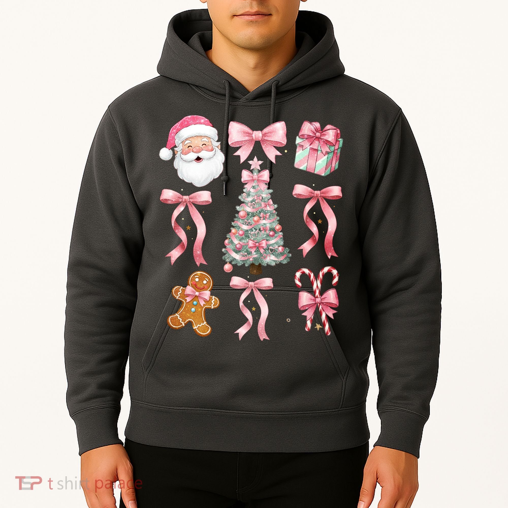Cute Pink Coquette Christmas  Hoodie