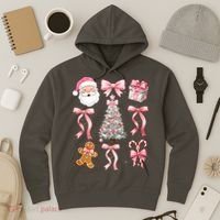 Cute Pink Coquette Christmas  Hoodie thumb 3
