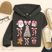 Cute Pink Coquette Christmas  Hoodie thumb 4