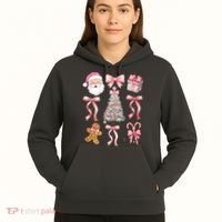 Cute Pink Coquette Christmas  Hoodie thumb 5