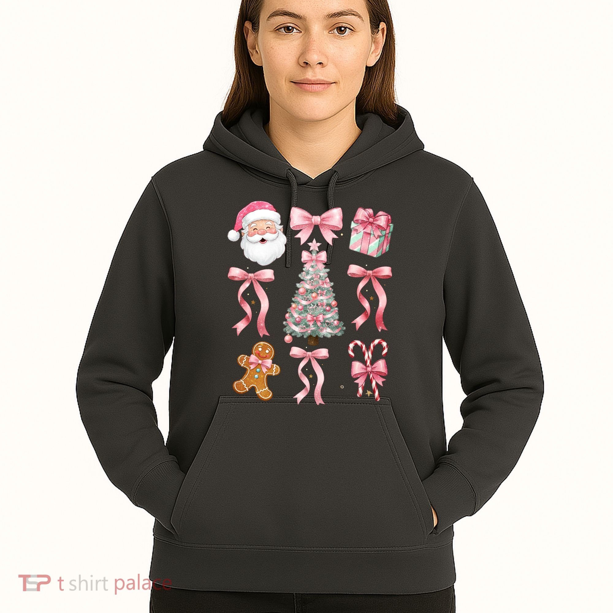Cute Pink Coquette Christmas  Hoodie