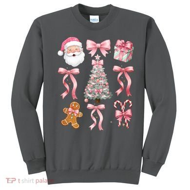 Cute Pink Coquette Christmas  Sweatshirt