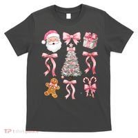 Cute Pink Coquette Christmas  T-Shirt thumb 0