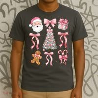 Cute Pink Coquette Christmas  T-Shirt thumb 3