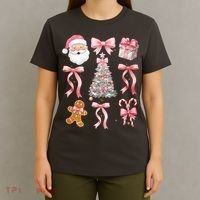 Cute Pink Coquette Christmas  T-Shirt thumb 4