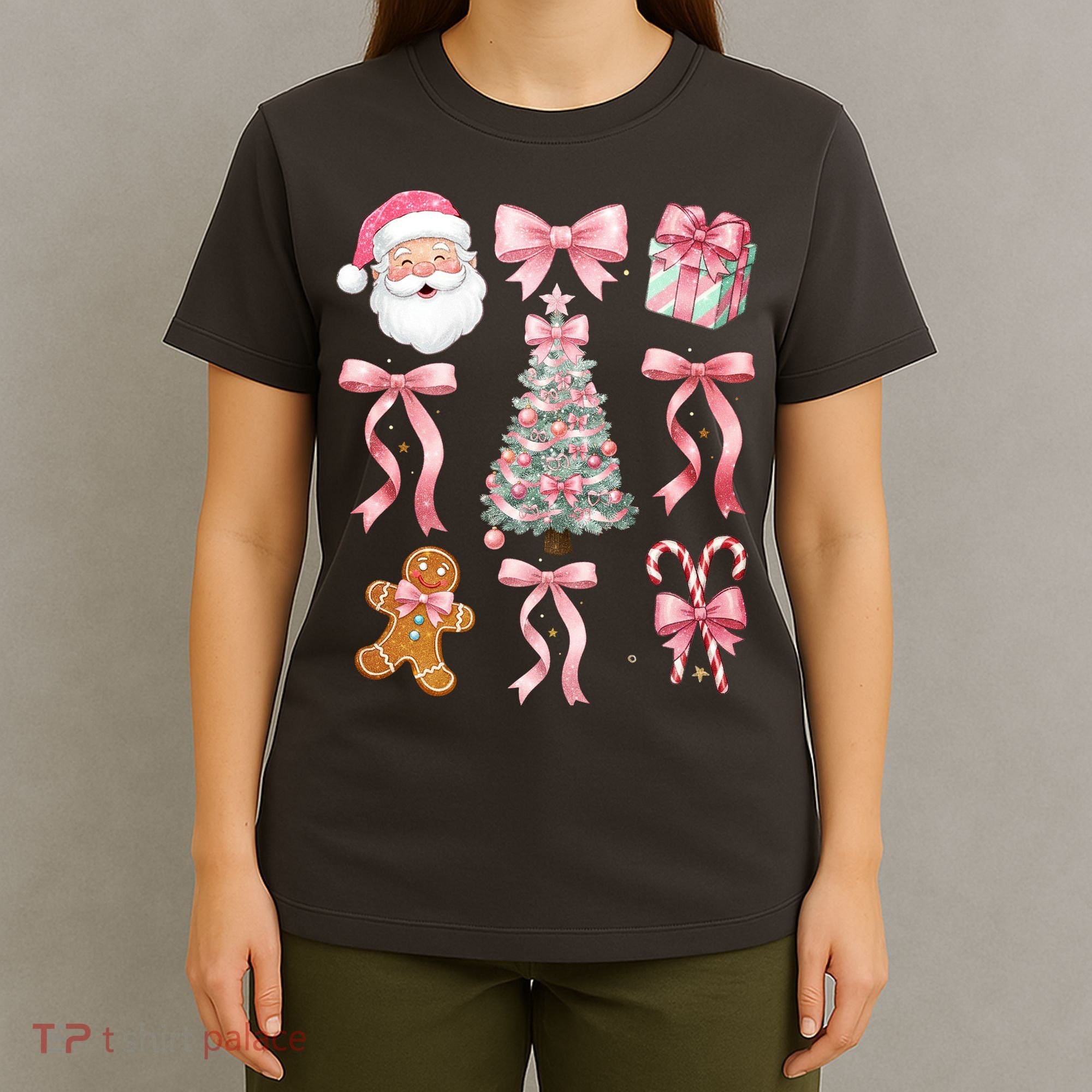 Cute Pink Coquette Christmas  T-Shirt