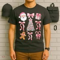 Cute Pink Coquette Christmas  T-Shirt thumb 6