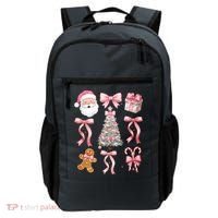 Cute Pink Coquette Christmas  Backpack thumb 0