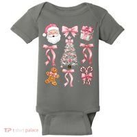 Cute Pink Coquette Christmas  Baby Bodysuit thumb 0