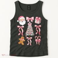Cute Pink Coquette Christmas  Tank Top thumb 2