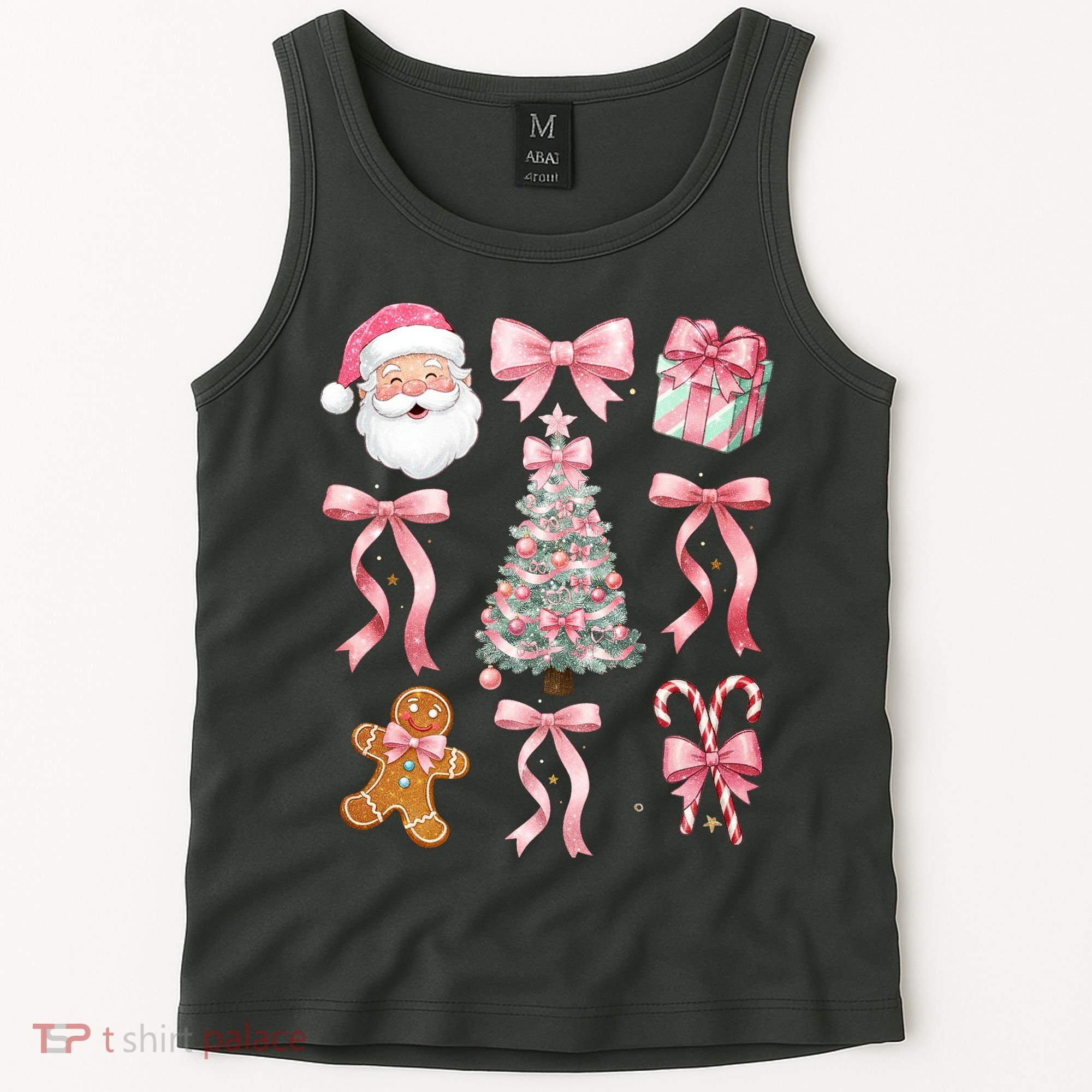 Cute Pink Coquette Christmas  Tank Top