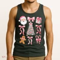 Cute Pink Coquette Christmas  Tank Top thumb 3