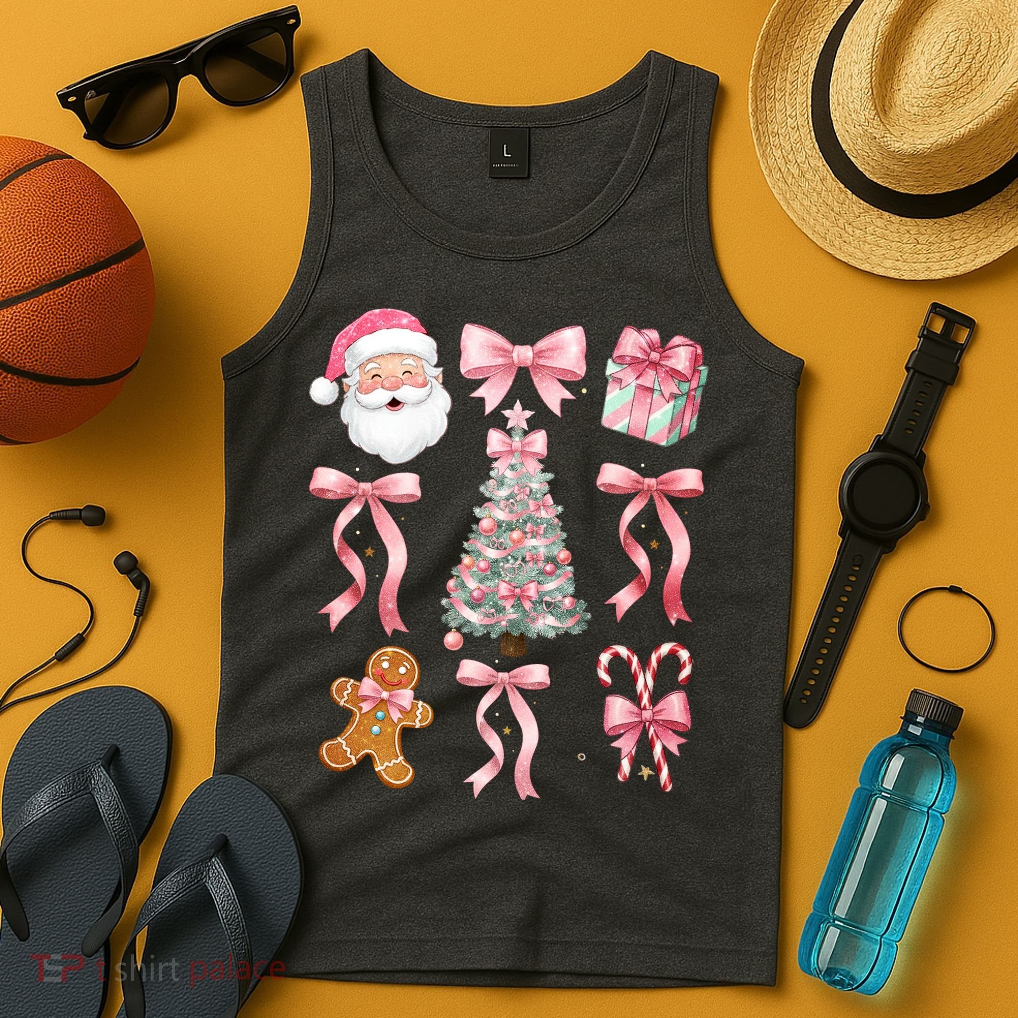 Cute Pink Coquette Christmas  Tank Top