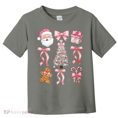 Cute Pink Coquette Christmas  Toddler T-Shirt