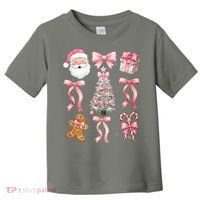 Cute Pink Coquette Christmas  Toddler T-Shirt thumb 0