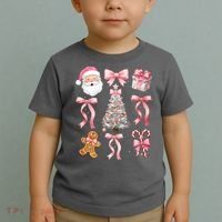 Cute Pink Coquette Christmas  Toddler T-Shirt thumb 2