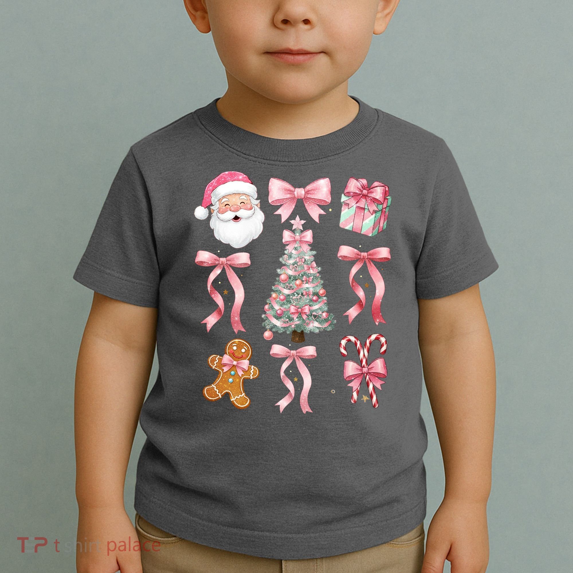Cute Pink Coquette Christmas  Toddler T-Shirt