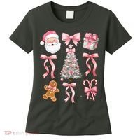 Cute Pink Coquette Christmas  Women's T-Shirt thumb 0