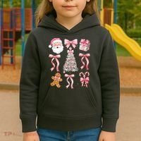 Cute Pink Coquette Christmas  Kids Hoodie thumb 3