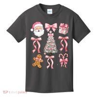 Cute Pink Coquette Christmas  Kids T-Shirt thumb 0