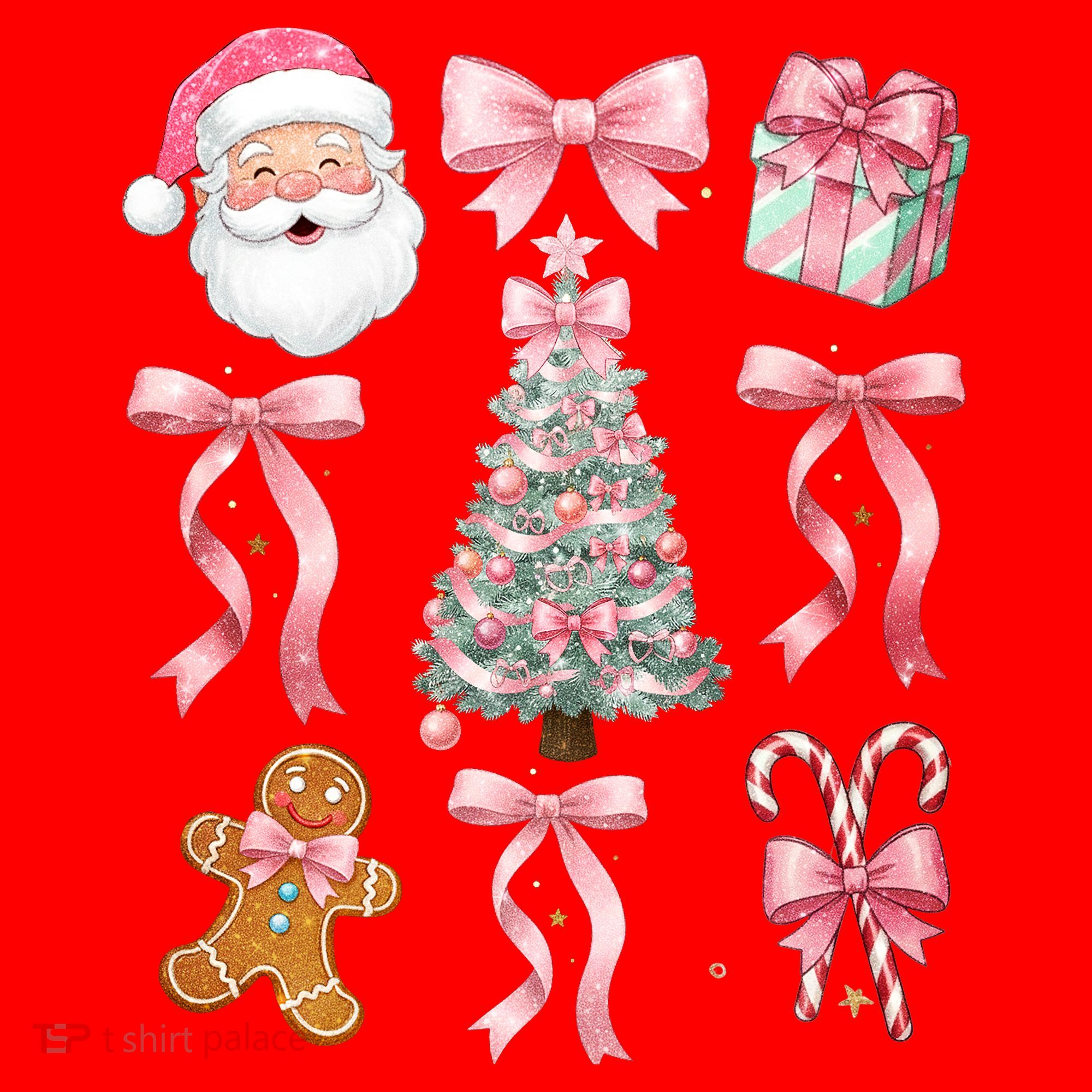 Cute Pink Coquette Christmas  Santa Hat