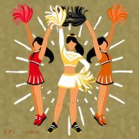 Cheering Practice Cheerleader Cheer Squad Cheerleading Gift Garment-Dyed Women's Muscle Tee thumb 6