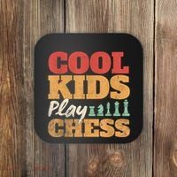 Cool Play Chess Player Chess Board Chess Lovers Coaster thumb 0