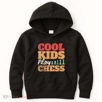 Cool Play Chess Player Chess Board Chess Lovers Kids Hoodie thumb 0