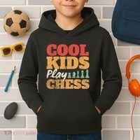 Cool Play Chess Player Chess Board Chess Lovers Kids Hoodie thumb 2