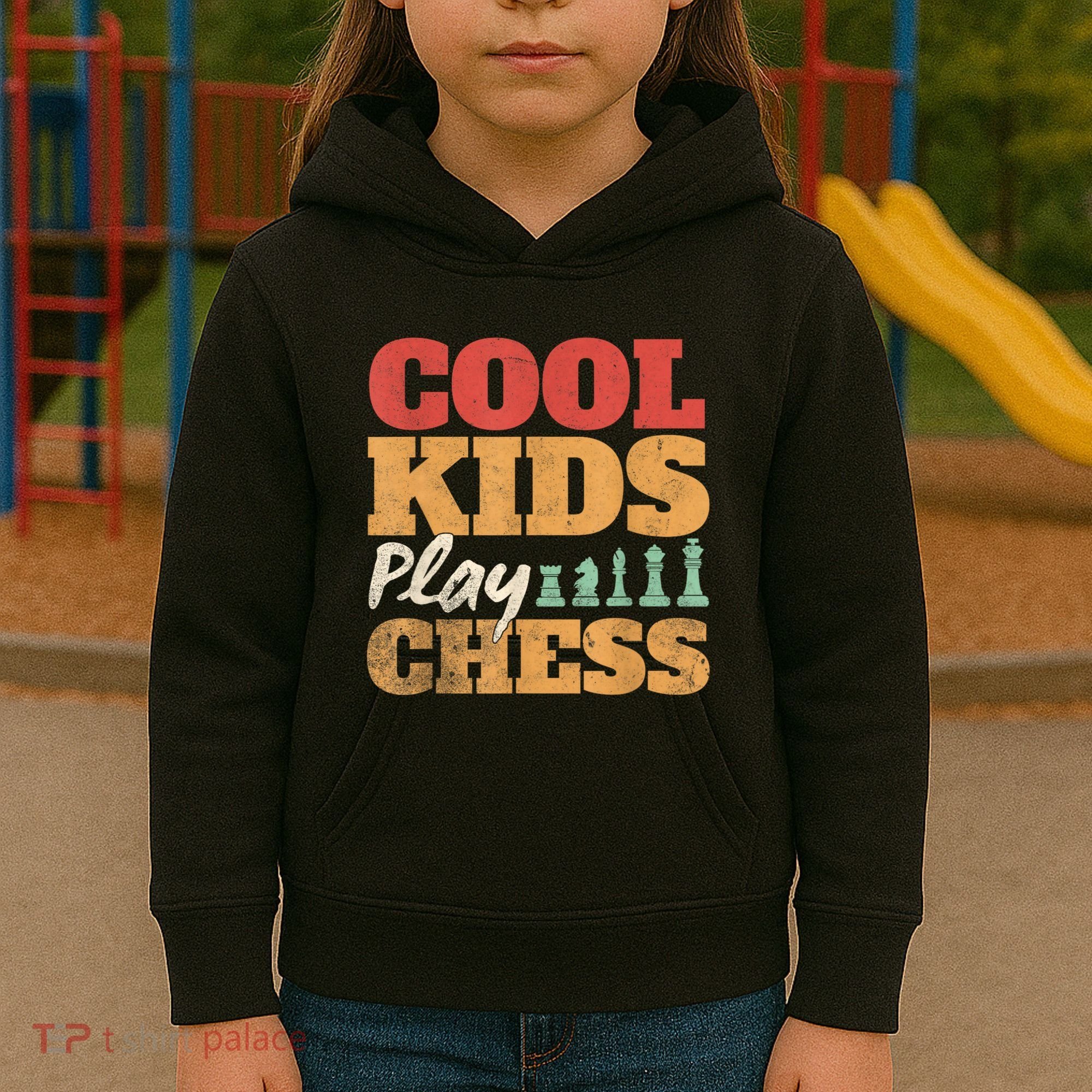 Cool Play Chess Player Chess Board Chess Lovers Kids Hoodie