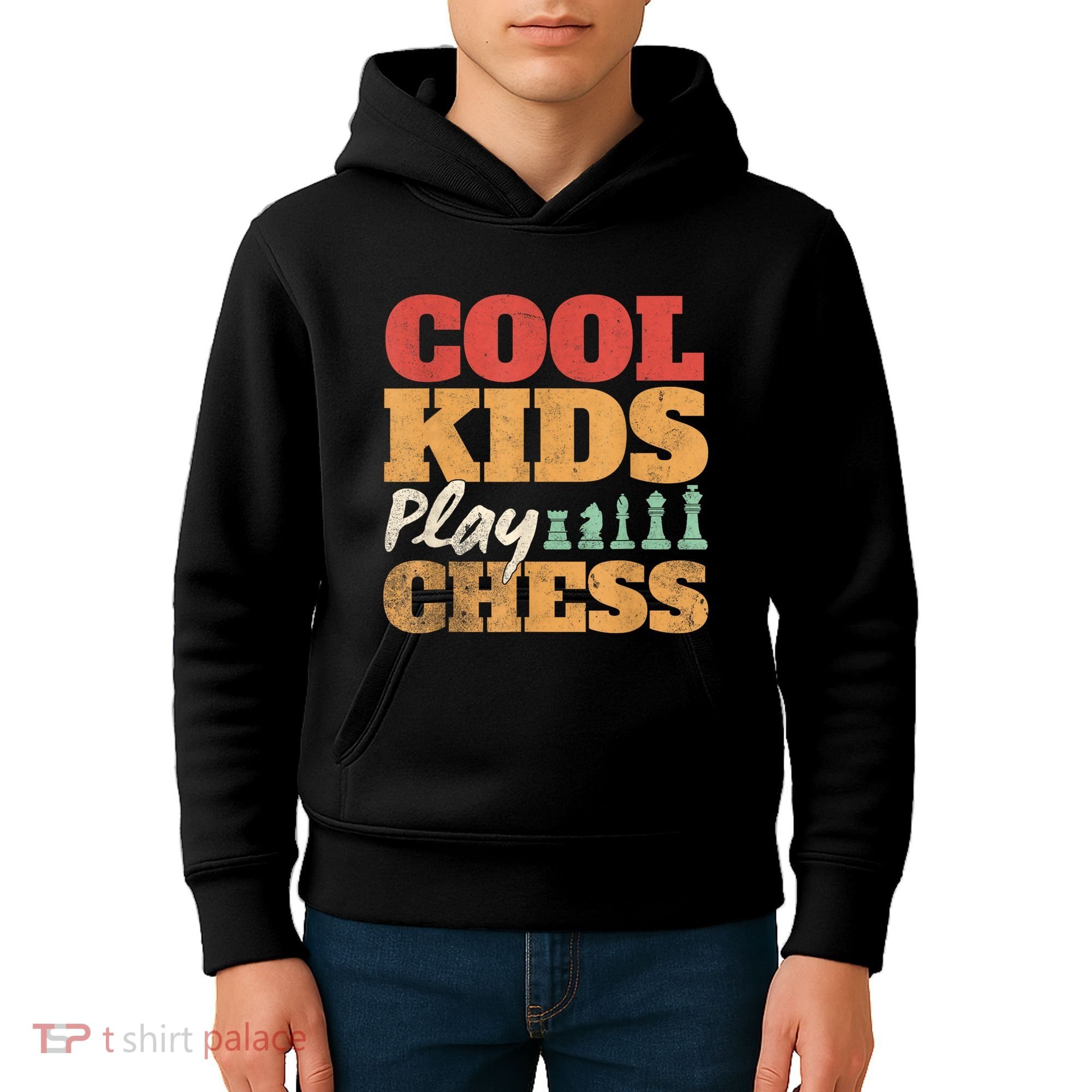 Cool Play Chess Player Chess Board Chess Lovers Kids Hoodie