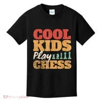 Cool Play Chess Player Chess Board Chess Lovers Kids T-Shirt thumb 0