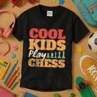 Cool Play Chess Player Chess Board Chess Lovers Kids T-Shirt thumb 3