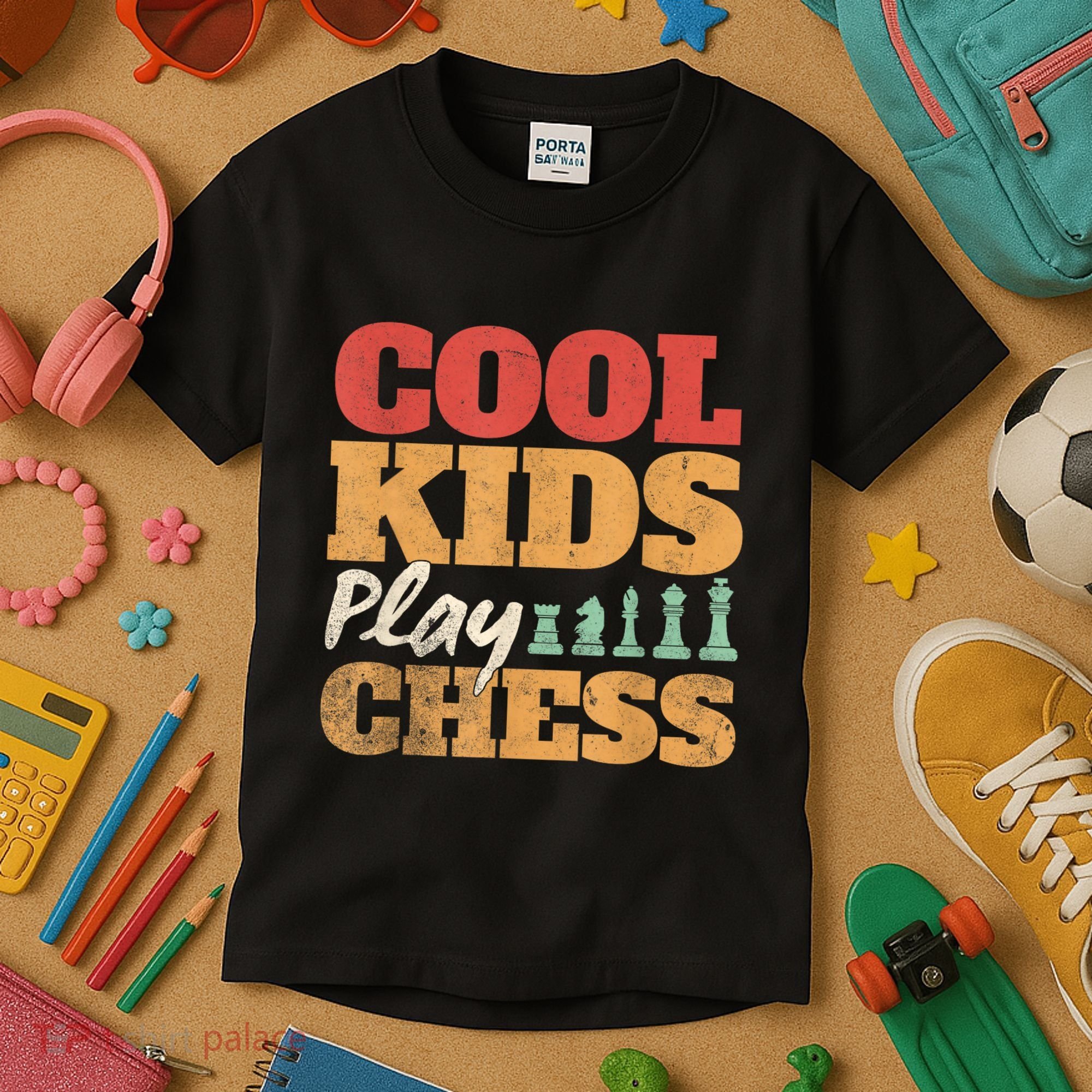 Cool Play Chess Player Chess Board Chess Lovers Kids T-Shirt