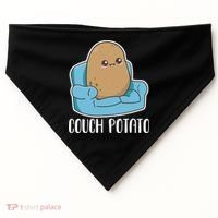 Couch Potato Cute Kawaii Funny Potato USA-Made Doggie Bandana thumb 0
