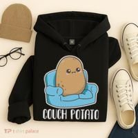 Couch Potato Cute Kawaii Funny Potato Hoodie thumb 4
