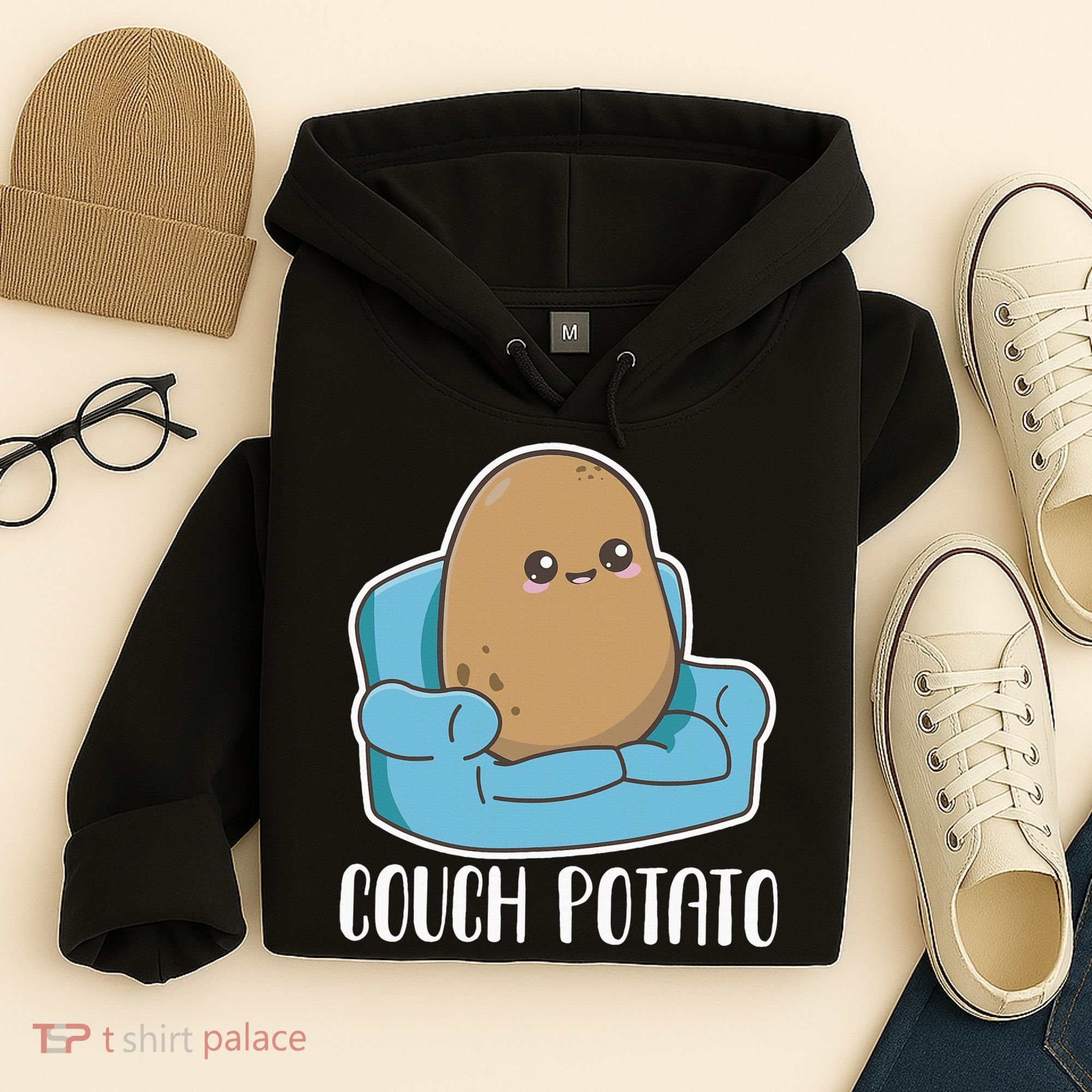 Couch Potato Cute Kawaii Funny Potato Hoodie