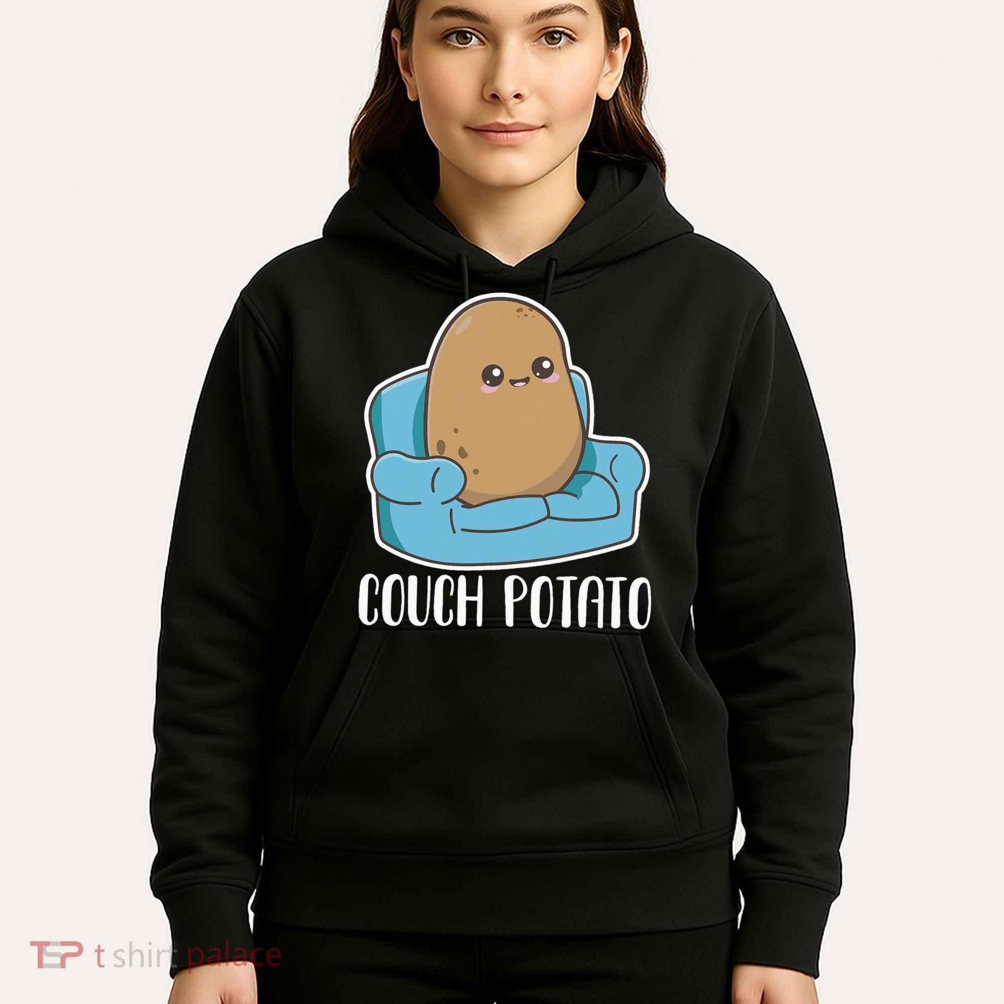 Couch Potato Cute Kawaii Funny Potato Hoodie