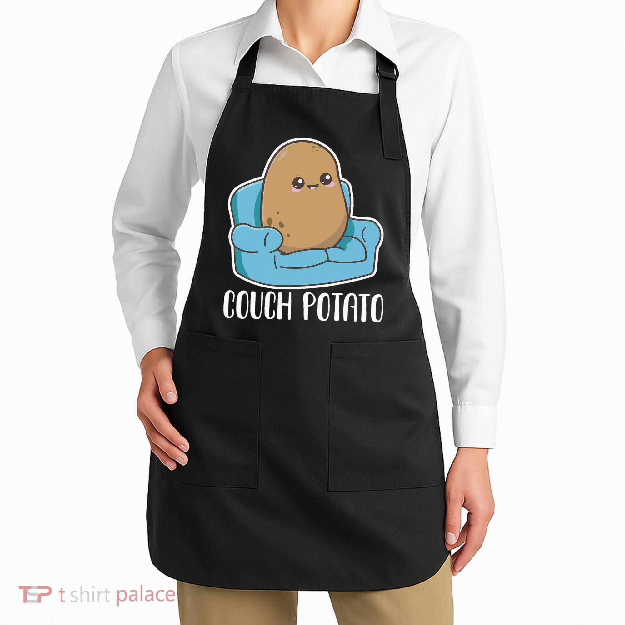Couch Potato Cute Kawaii Funny Potato Apron
