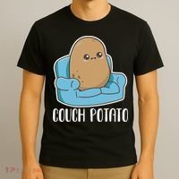 Couch Potato Cute Kawaii Funny Potato T-Shirt thumb 3