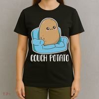 Couch Potato Cute Kawaii Funny Potato T-Shirt thumb 4