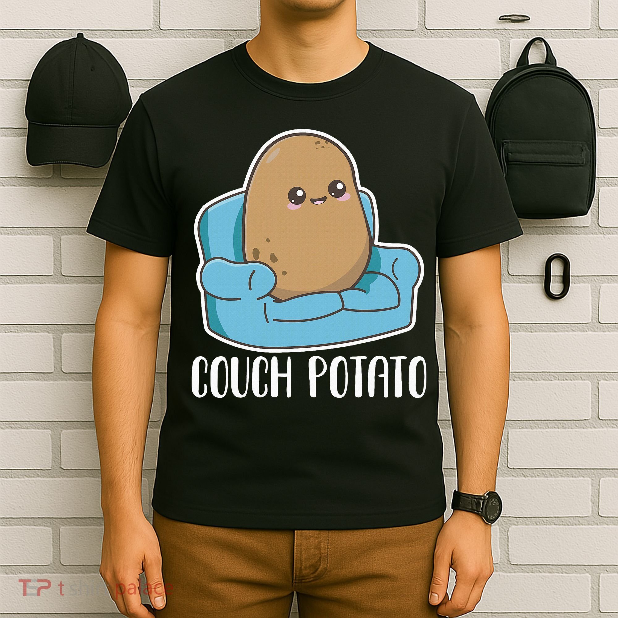 Couch Potato Cute Kawaii Funny Potato T-Shirt
