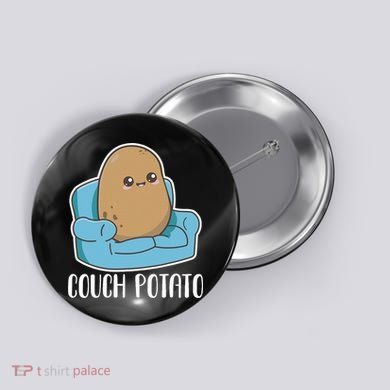 Couch Potato Cute Kawaii Funny Potato Button