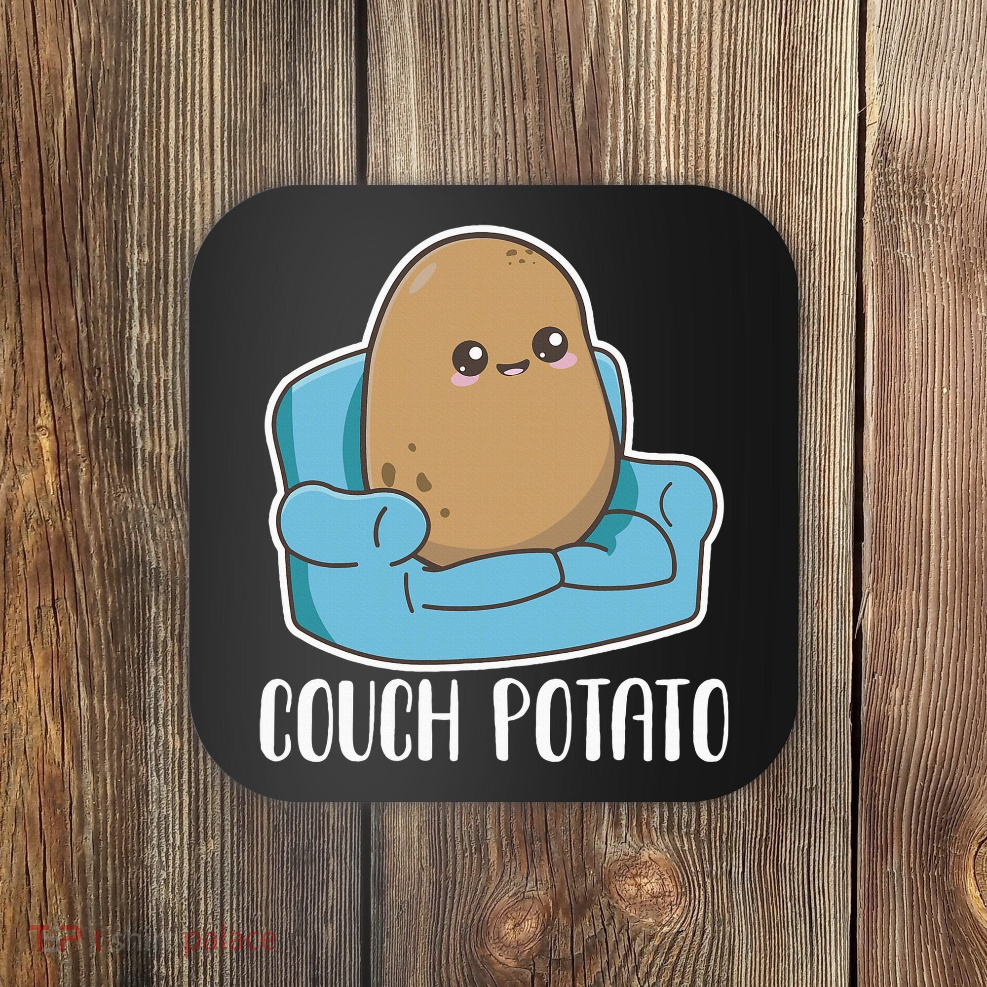 Couch Potato Cute Kawaii Funny Potato Coaster