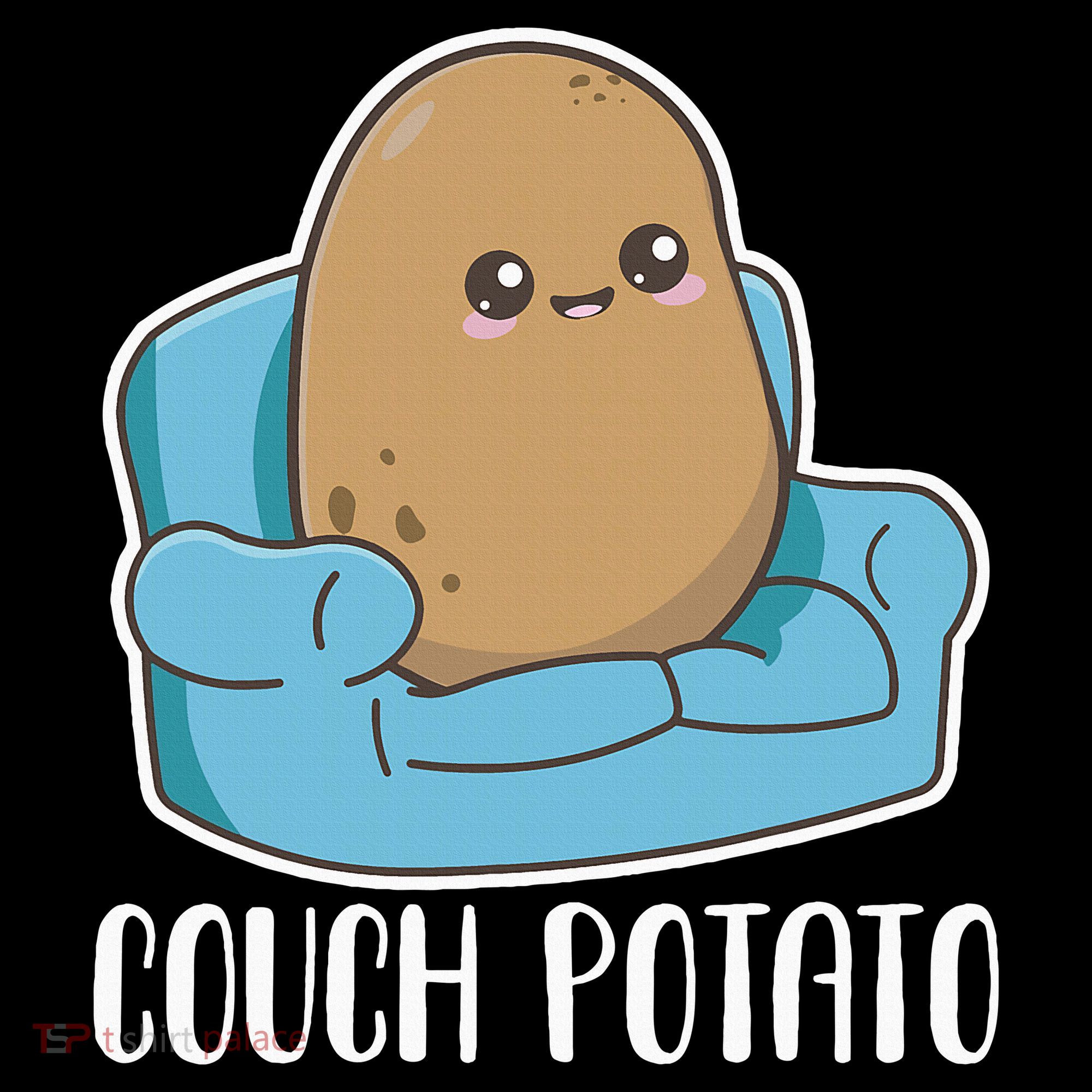 Couch Potato Cute Kawaii Funny Potato Women's Hoodie