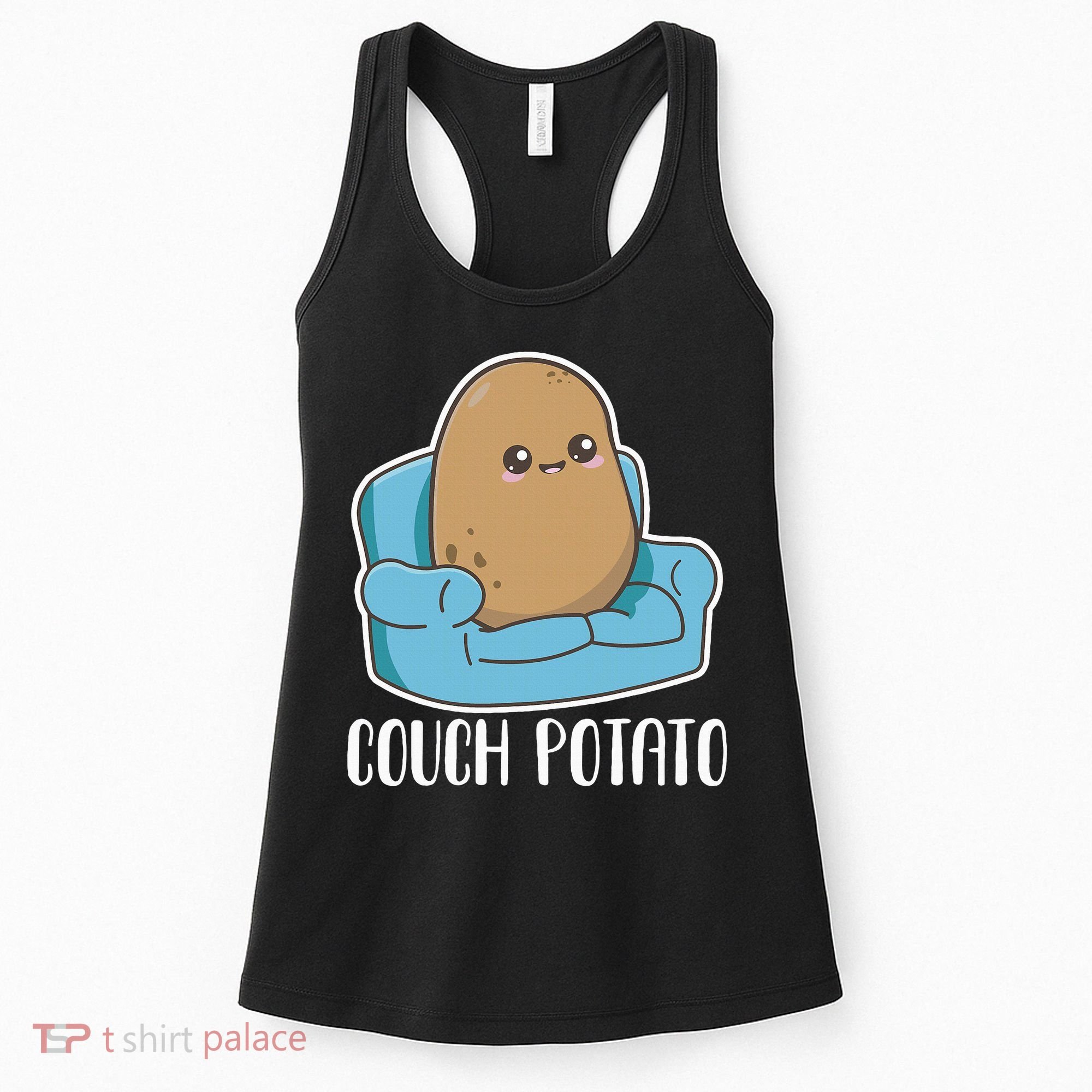 Couch Potato Cute Kawaii Funny Potato Women's Tank Top