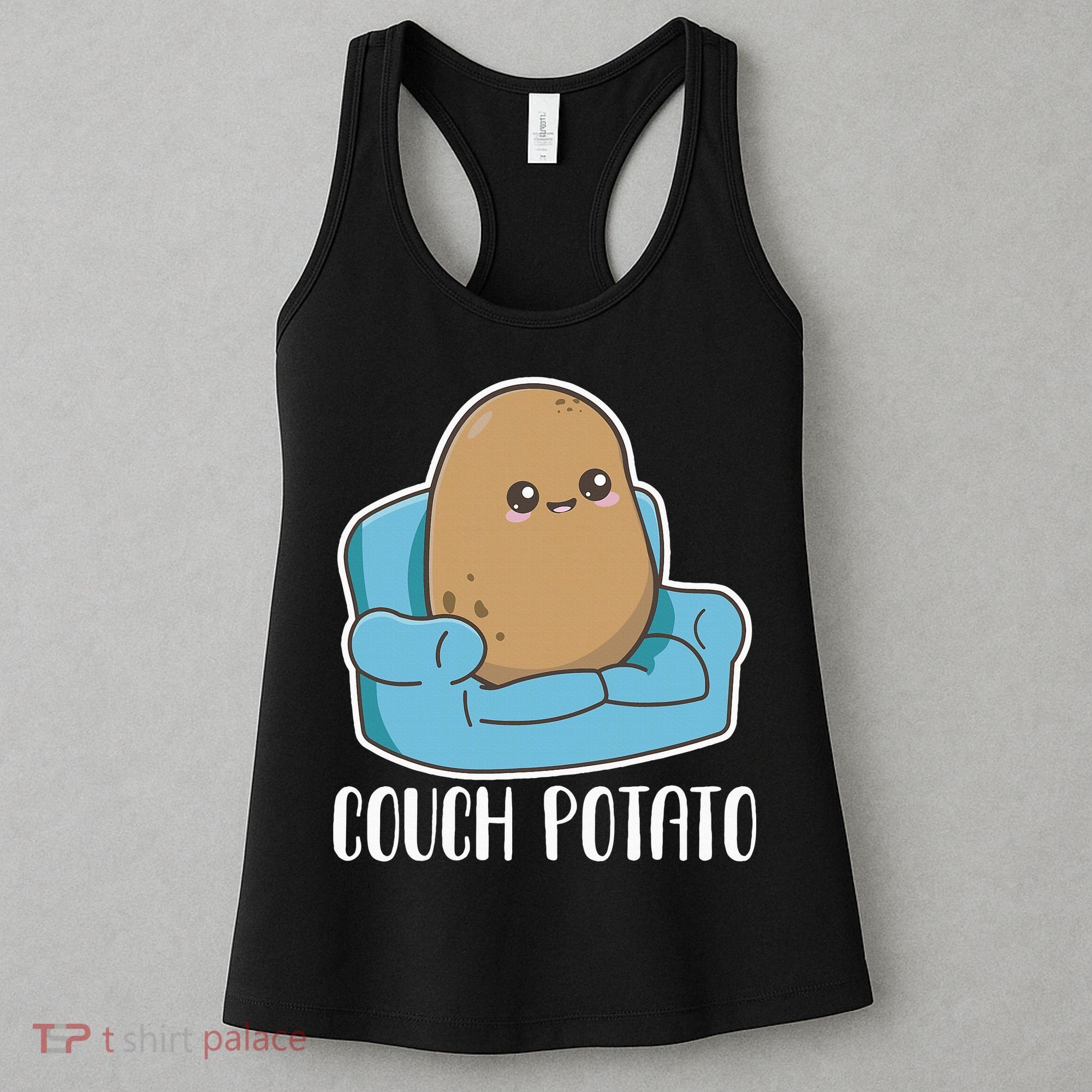 Couch Potato Cute Kawaii Funny Potato Women's Tank Top